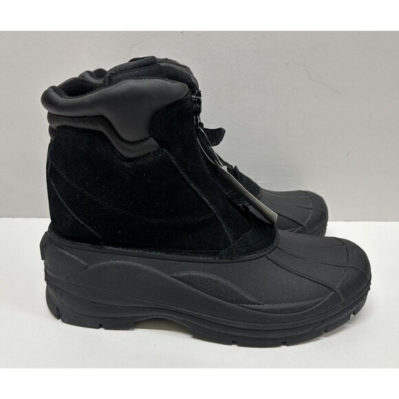 Totes Glacier-Zip men size 13M black suede man made material upper - Picture 2 of 9